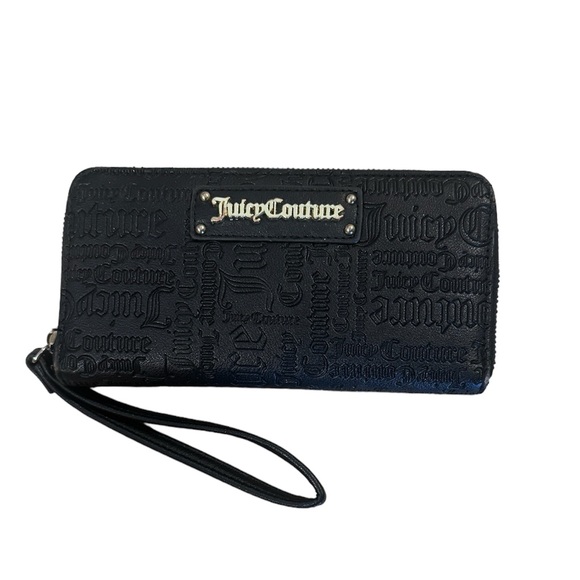 Juicy Couture Handbags - JUICY COUTURE Black Zippered Wallet/Wristlet with hanging strap from hand